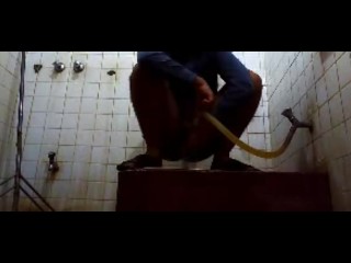 Pakistani Joyous Pissing Thither Toilet